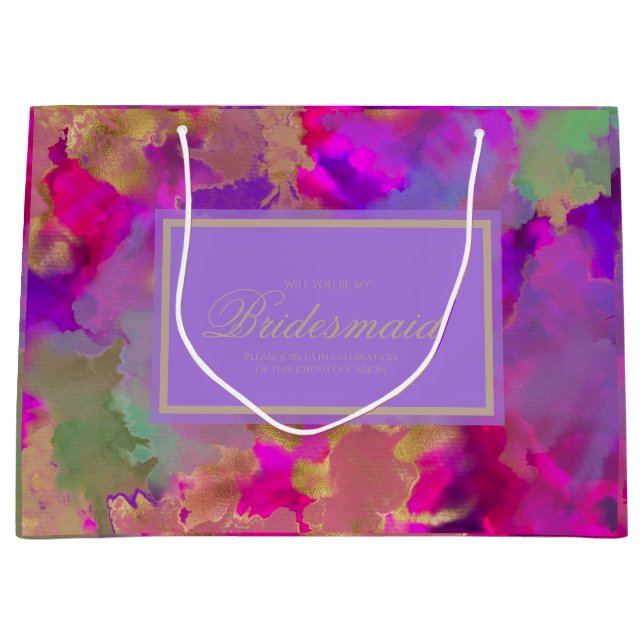 Marmorrosa, lila, Goldmedaille Große Geschenktüte (Vorderseite)