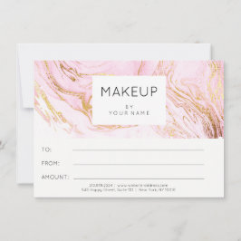 Marmorrosa Rose Makeup Beauty Certificate Geschenk