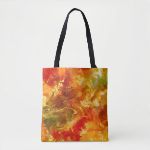 Marmorrot, orange, gold, farbige Tasche