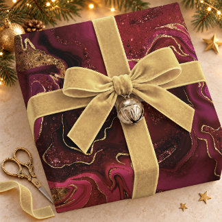 Marmorrotes Design Geschenkpapier