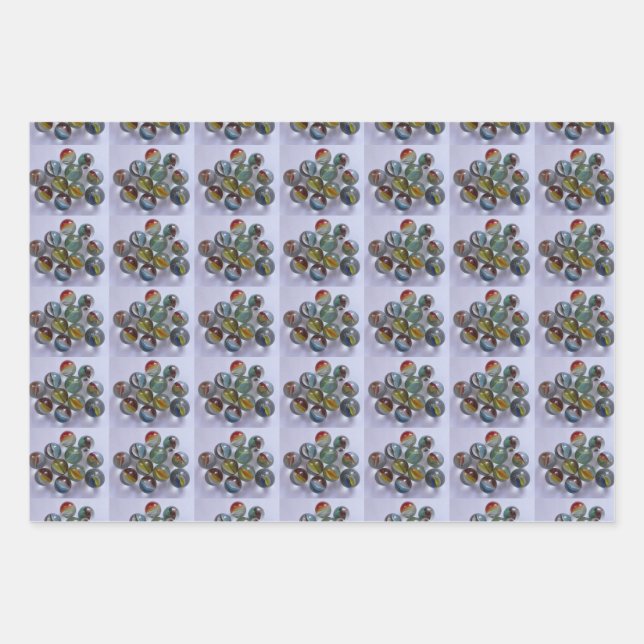 Marmorsammler Geschenkpapier Set (Vorderseite)