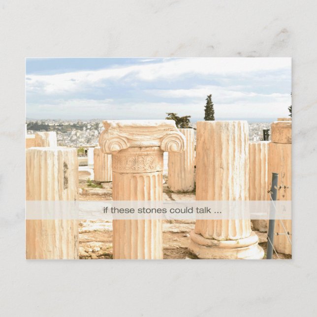 Marmorsäulen auf der Akropolis Postkarte (Vorderseite)