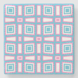 Marmorsäulen-Untersetzer auf dem Wavy Square Steinuntersetzer