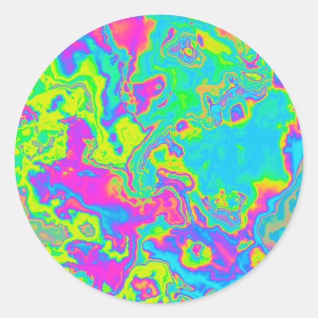 Marmorsäure Runder Aufkleber (Vorderseite)