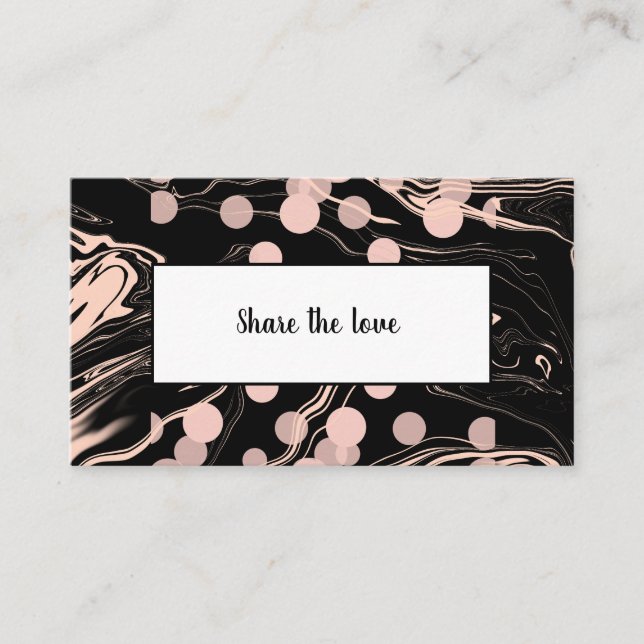 Marmorschwarz Empfehlungskarte (Vorderseite)