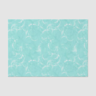 Marmorschwingenprint, Aqua/Rotkehlchen, Eigelb Seidenpapier