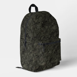 Marmorseide Moire Muster in Camoflage Brown Bedruckter Rucksack