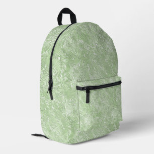 Marmorseidenmoirmuster in leuchtend grüner Limette Bedruckter Rucksack