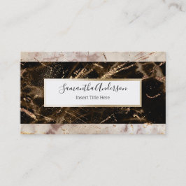 Marmorsignatur Brauner Goldgranitfolienfleck Visitenkarte