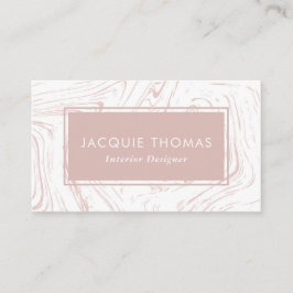 Marmorskarte Rose Rosa Muster Visitenkarte