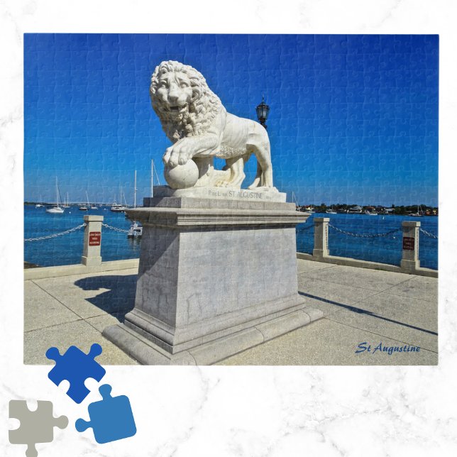 Marmorskulpturenbrücke Lions St Augustine FL Puzzle (Von Creator hochgeladen)