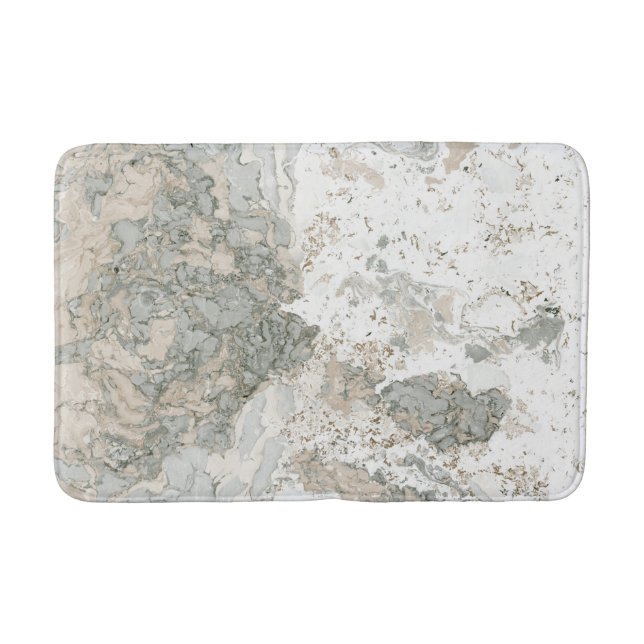Marmorstein Abstrakt Creamy Mint Cali Gray Badematte (Vorderseite)