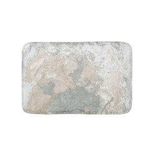 Marmorstein Abstrakt Creamy Mint Elfenbeingrau Badematte