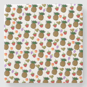Marmorstein-Untersetzer Ananas Erdbeeren Obst Steinuntersetzer