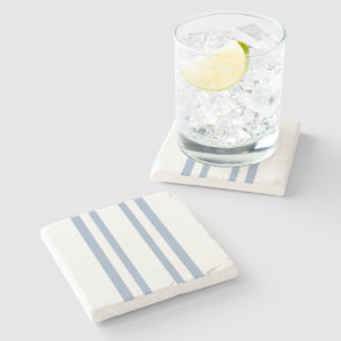 Marmorstein Untersetzer Blau & Weiß gestreift