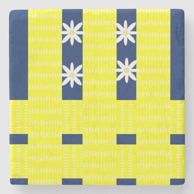 Marmorstein Untersetzer Floral (Vorderseite)