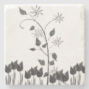 Marmorstein Untersetzer Floral