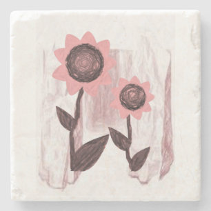 Marmorstein Untersetzer Floral