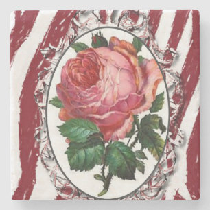 Marmorstein Untersetzer Floral