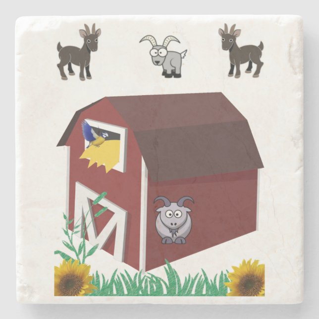 Marmorstein Untersetzer Sonnenblume (Vorderseite)