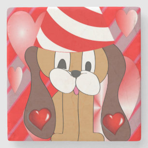 Marmorstein Untersetzer Valentinstag