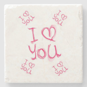 Marmorstein Untersetzer Valentinstag