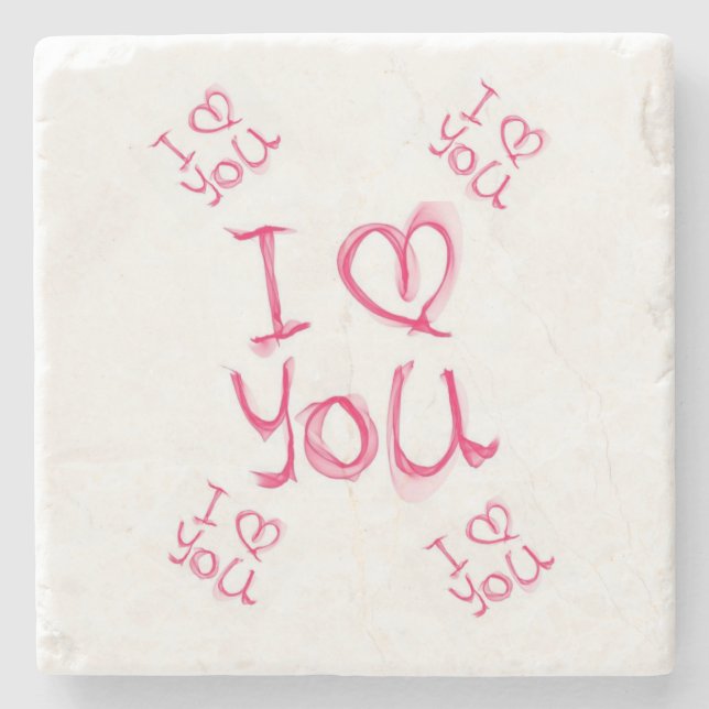 Marmorstein Untersetzer Valentinstag (Vorderseite)