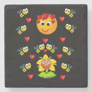 Marmorstein Untersetzer Valentinstag