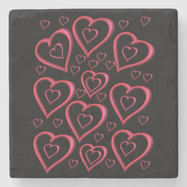 Marmorstein Untersetzer Valentinstag (Vorderseite)
