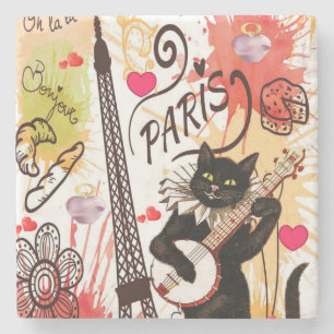 Marmorstein Untersetzer Valentinstag Paris