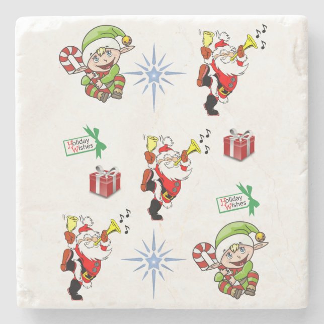 Marmorstein Untersetzer Weihnachten (Vorderseite)