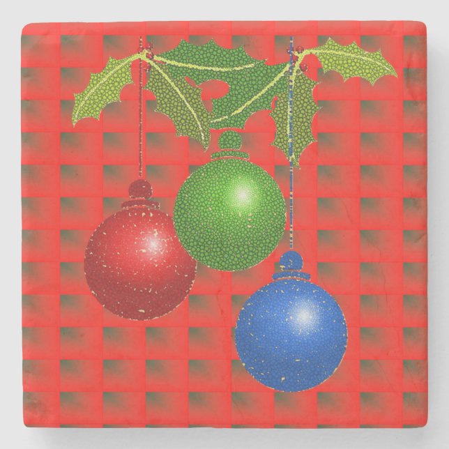 Marmorstein Untersetzer Weihnachten (Vorderseite)