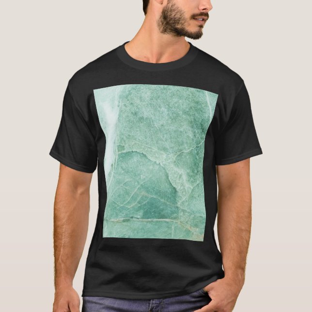 Marmorsteinmuster, grüne Textur. T-Shirt (Vorderseite)