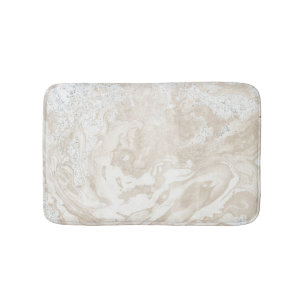 Marmorsteinsahniges beige Elfenbein-Luxusgrau Badematte