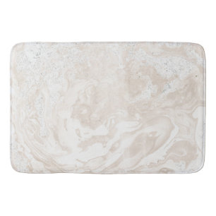 Marmorsteinweißes beige Elfenbein-Luxuspulver Badematte