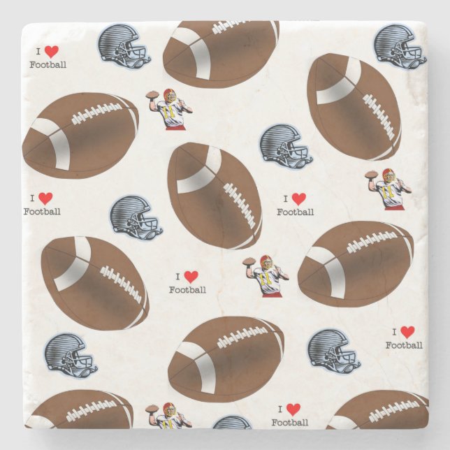 Marmorstone Untersetzer Football (Vorderseite)