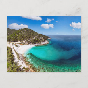 Marmorstrand auf der Insel Thassos, Griechenland Feiertagspostkarte