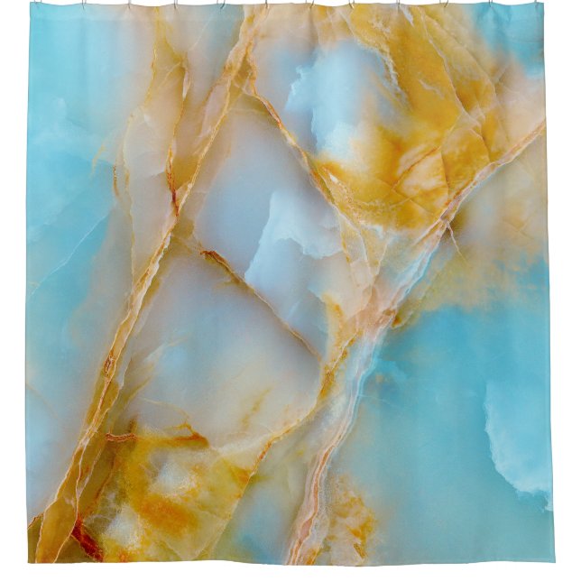Marmorstruktur, buntes Onyx-Interieur. Duschvorhang (Vorderseite)