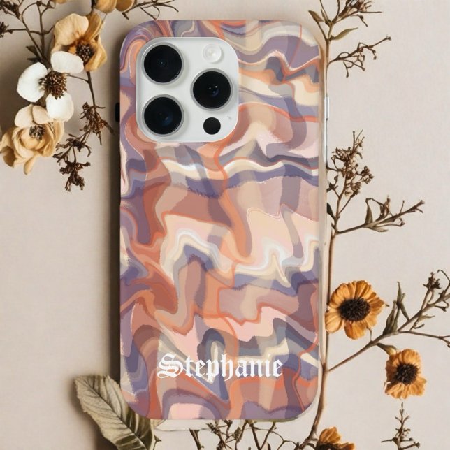 "Marmortartan niedlicher Skriptname boho terracott Case-Mate iPhone Hülle (Von Creator hochgeladen)