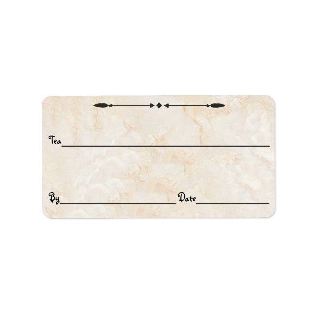 Marmortee/Kaffee/etc. Kanister-Etiketten Adressaufkleber (Vorne)
