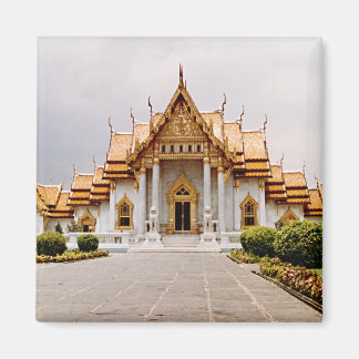 Marmortempel Gold über Khmer Lion Magnet