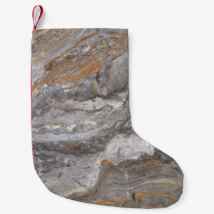 Marmortextur: Italienischer Kalkstein Elegance. Kleiner Weihnachtsstrumpf