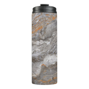 Marmortextur: Italienischer Kalkstein Elegance. Thermosbecher