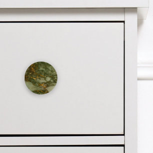 Marmortextur Olivenöl Grüne Imitate Goldfolie Keramikknauf
