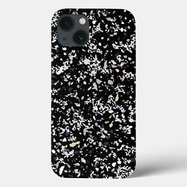 Marmortextur schwarz Case-Mate iPhone hülle (Rückseite)