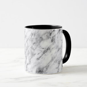 Marmortextur Tasse Schwarz-Weiß-Tasse