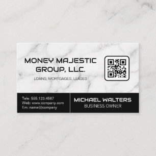 Marmoruntergrund   QR Code Business Card Visitenkarte