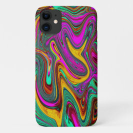 Marmorwärme, heißes Rosa und Meeresfohlen Grüne Ab Case-Mate iPhone Hülle