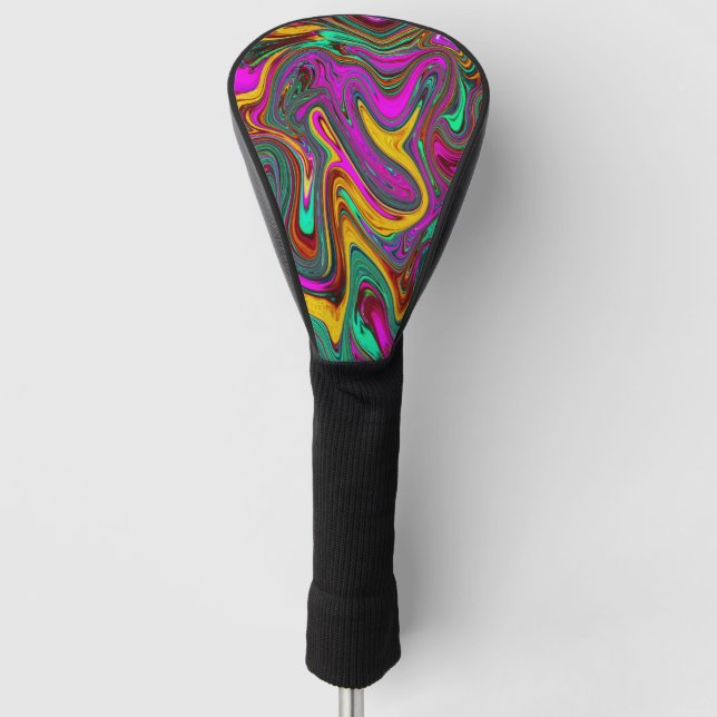 Marmorwärme, heißes Rosa und Meeresfohlen Grüne Ab Golf Headcover (Vorderseite)