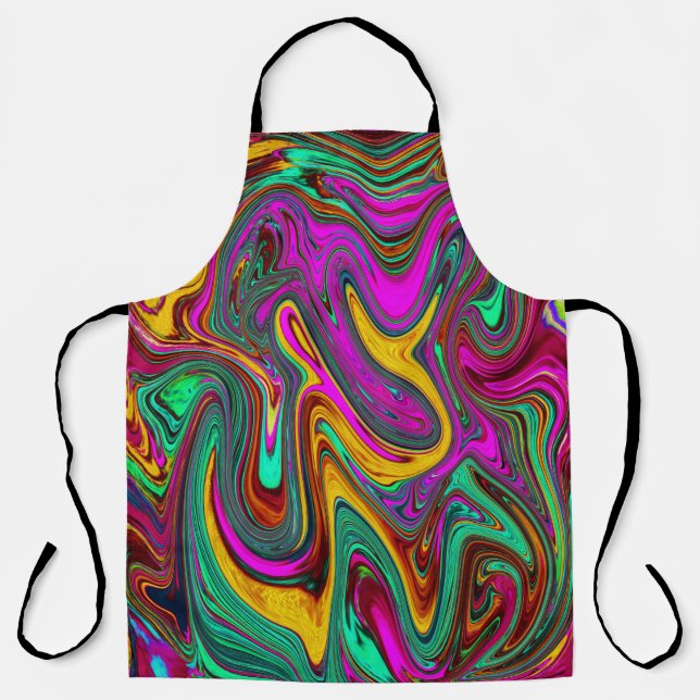 Marmorwärme, heißes Rosa und Meeresfohlen Grüne Ab Schürze (Vorderseite)